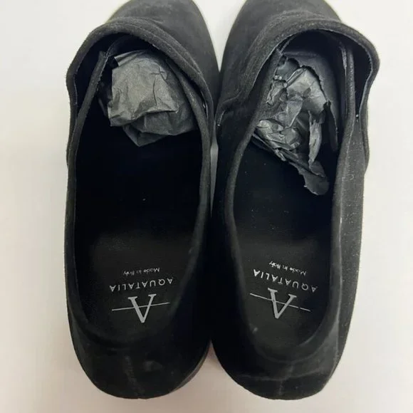 Aquatalia Womens Revy Slip On Loafer Black Size 6 M Flats & Loafers